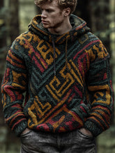 Herren Hoodie mit geometrischem Muster